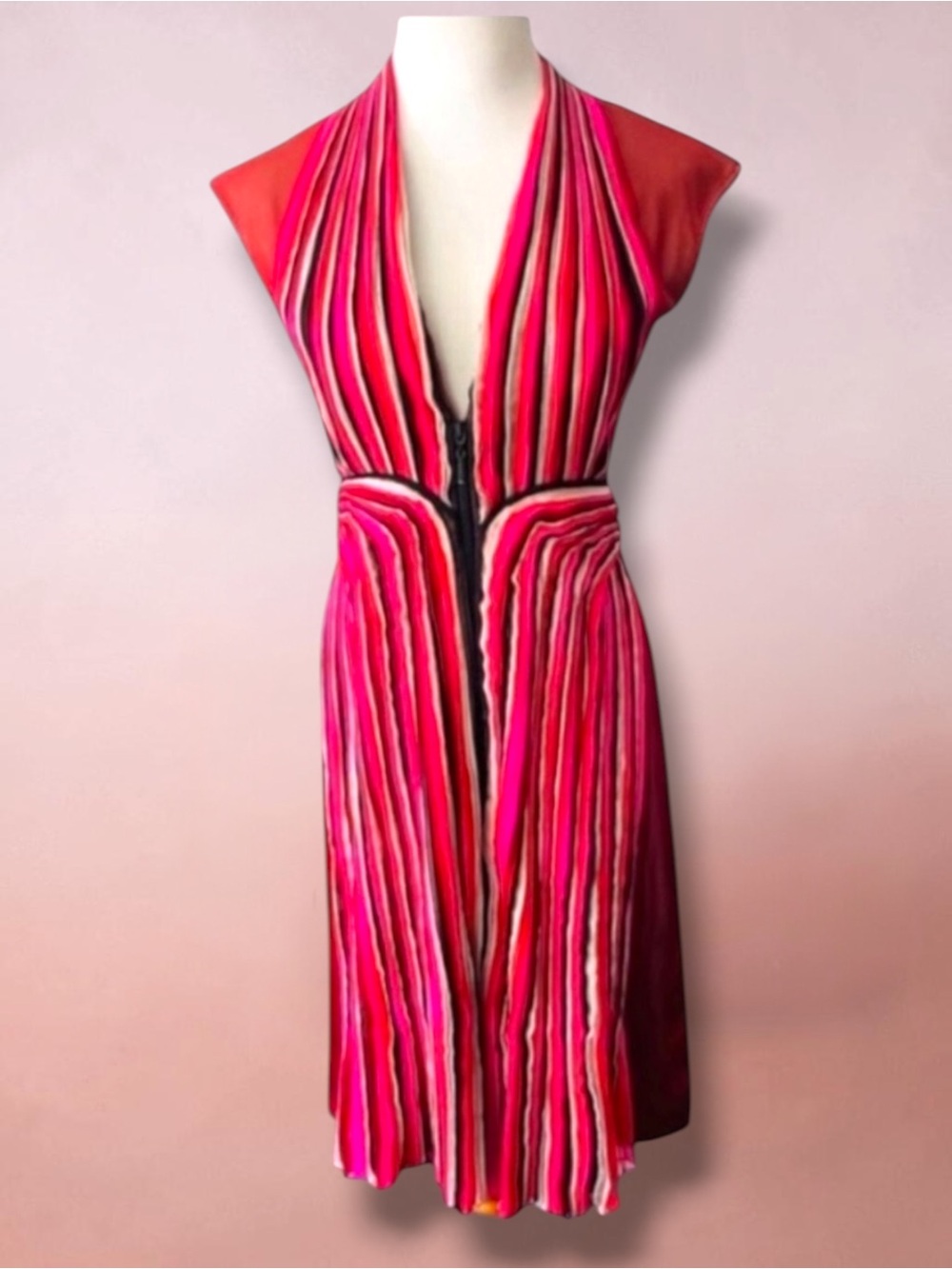 Bottega Veneta Silk Runway Couture Dress Size 40